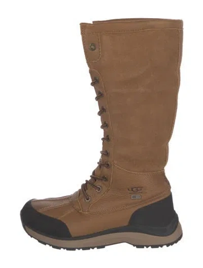 Pre-owned Ugg Suede Snow Boots In Neutrals