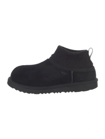 Pre-owned Ugg Suede Sock Boots In Black