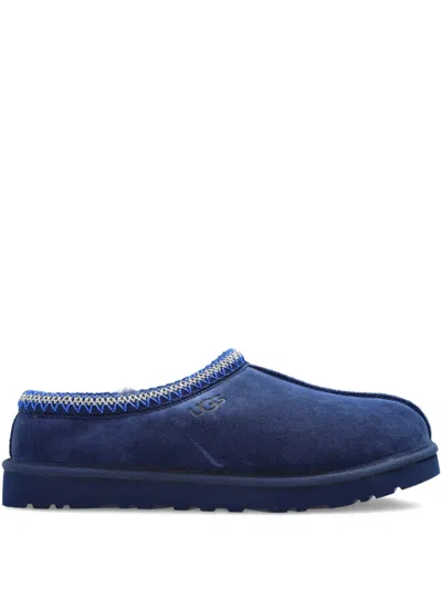 Ugg Suede Stitched Slippers In Blue