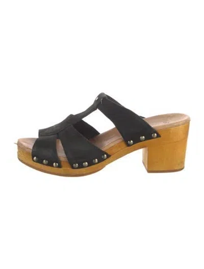 Pre-owned Ugg Suede Studded Accents Sandals In Yellow