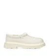 Ugg Mens Tasman Lug-sole Suede Slippers Whit In White