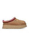 Ugg Tazz Womens Embroidered Slip On Slide Slippers In Brown
