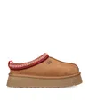 Ugg Tazz Womens Embroidered Slip On Slide Slippers In Beige