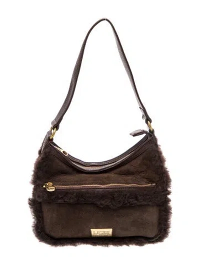 Pre-owned Ugg Suede Top Handle Bag In Brown