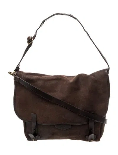 Pre-owned Ugg Suede Top Handle Bag In Brown
