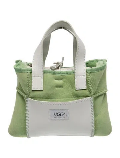 Pre-owned Ugg Suede Top Handle Bag In Green