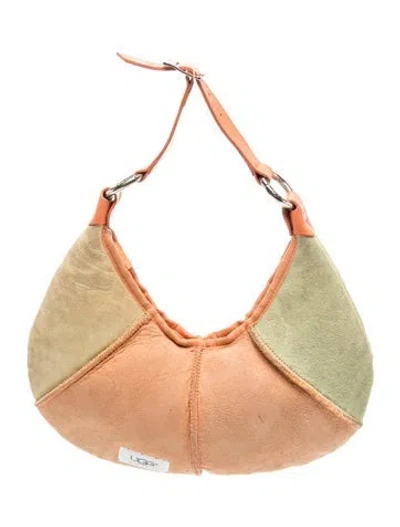 Pre-owned Ugg Suede Top Handle Bag In Pink