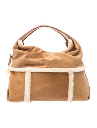 Pre-owned Ugg Suede Tote In Brown