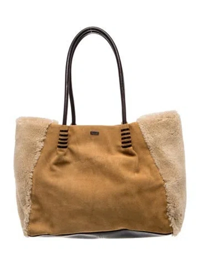 Pre-owned Ugg Suede Tote In Neutrals