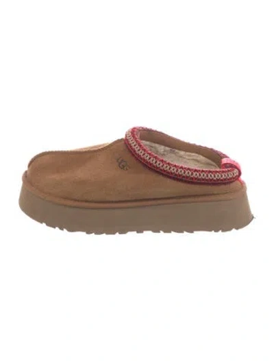 Pre-owned Ugg Suede Whipstitch Trim Boots In Brown