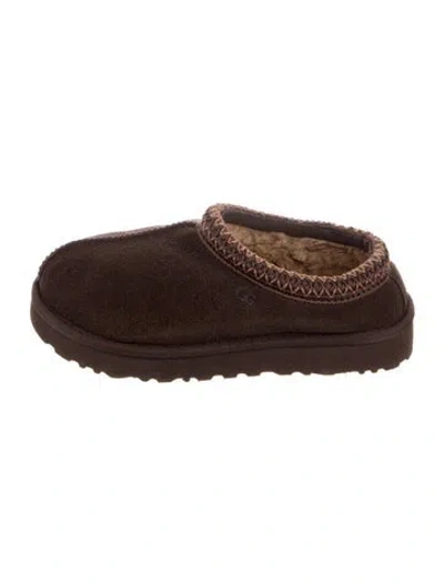 Pre-owned Ugg Suede Whipstitch Trim Flats In Brown