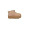 Ugg Classic Ultra Mini 1135092-san Platform Boots Women Sand Suede Comfort Ankle In Beige