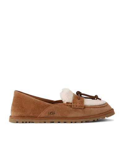 Ugg Suede Zora Loafers In Beige