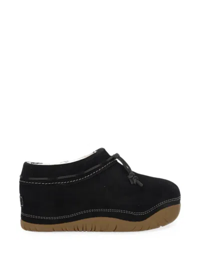 Ugg Suede-finish Platform Boots In Black