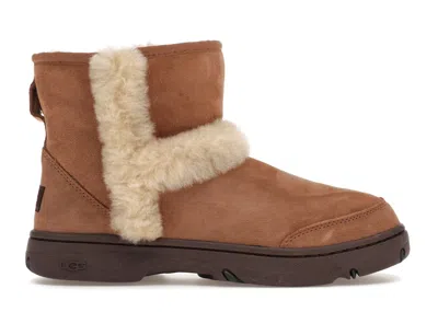 Pre-owned Ugg Sunburst Mini Boot (women's) Sneakers In Chestnut