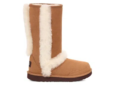 Pre-owned Ugg Sunburst Tall Boot (kids) Sneakers In Chestnut In Brown