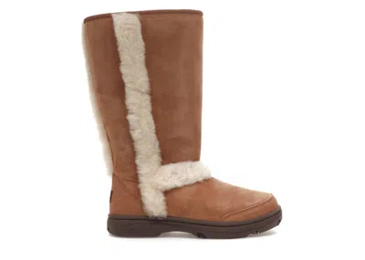 Pre-owned Ugg Sunburst Tall Boot (women's) Sneakers In Chestnut In Brown