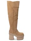 Ugg Tall Platform Ankle Boots In Brown