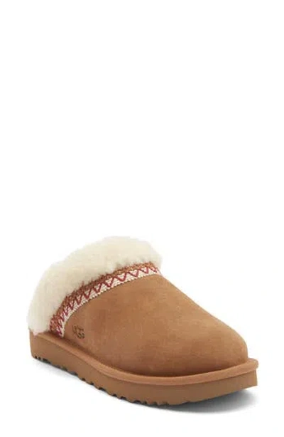 Ugg ® Taslyn Slipette Plush Scuff Slipper In Brown