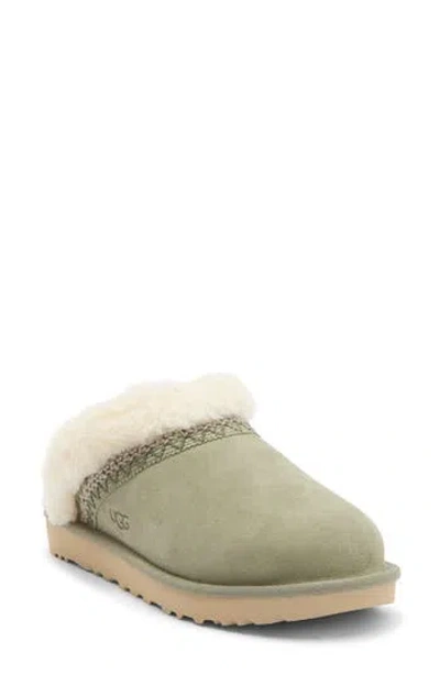 Ugg ® Taslyn Slipette Plush Scuff Slipper In Green