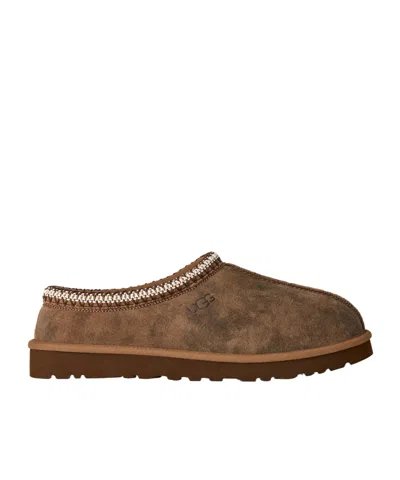 Ugg Chestnut Brown Suede Leather Tasman Ii Slippers In Green