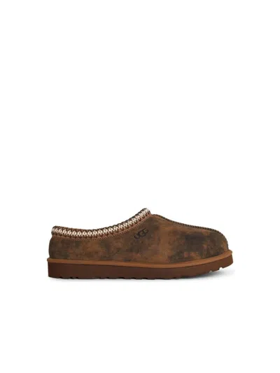 UGG TASMAN BAXTER' CHESTNUT SUEDE SLIPPERS