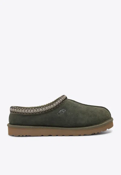 Ugg Tasman Baxter Suede Slippers In Green