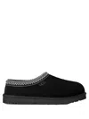 Ugg Mens Black Tasman Ii Shearling-lined Suede Slippers Eur 41 / 7 Uk In Black