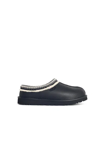 Ugg 'tasman' Black Leather Slippers