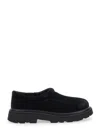 Ugg Mens Tasman Lug Suede And Shearling Slippers Blac
