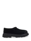 Ugg Mens Tasman Lug Suede And Shearling Slippers Blac