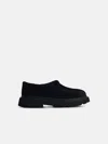 Ugg 'tasman' Black Suede Slippers In Black