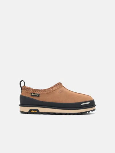 Ugg Chestnut Tasman Guard Gtx Suede Slippers In Brown