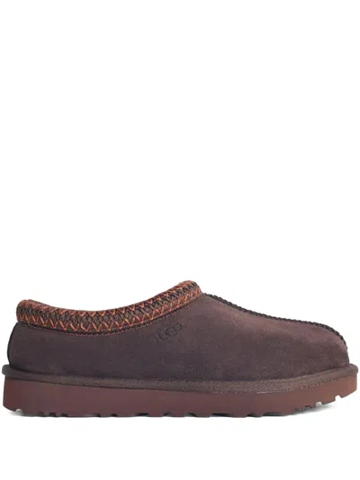 Ugg Tasman Ii Braided Suede Slippers In Brown
