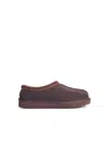 Ugg Tasman Burnt Cedar Sheepskin Embroidery Trim Mules In Brown