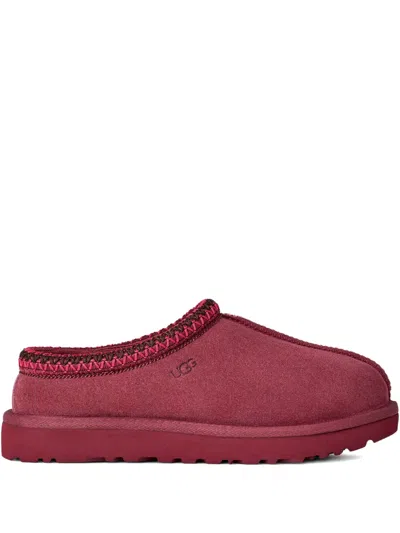 Ugg Bordeaux Mules With Almond Toe And Embroidery In Suede Woman In Burgundy