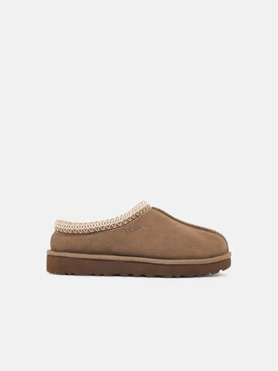 Ugg Light Bronze Tasman Ii Suede Slippers In Black