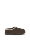 Ugg Suede Leather Slip-on Slipper With Plush Interior In Brown