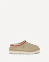 Ugg Tasman Suede Slippers With Shearling Lining In Beige