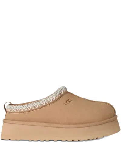 Ugg Tasman Ii Platform-sole Braided-trim Slippers In Neutral