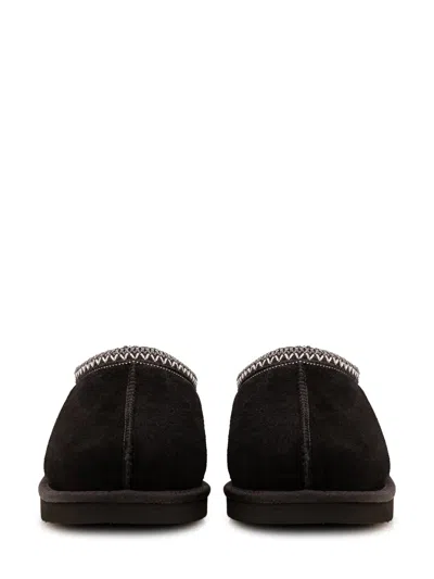 Ugg Tasman Ii Shearling-lined Suede Slippers In Black