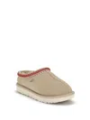Ugg Tasman Suede Slippers With Shearling Lining In Beige
