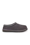 Ugg M Tasman Dark Grey Slipper In Black