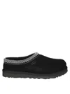 Ugg Black Suede Slip-on Sneakers With Zigzag Stitch Detail In Black