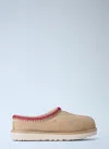 Ugg Tasman Suede Slippers With Shearling Lining In Brown