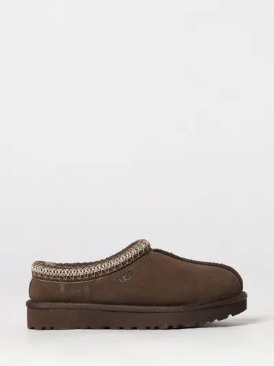 Ugg Tasman Ii Suede Sabot Mules With Wool Interior In Brown