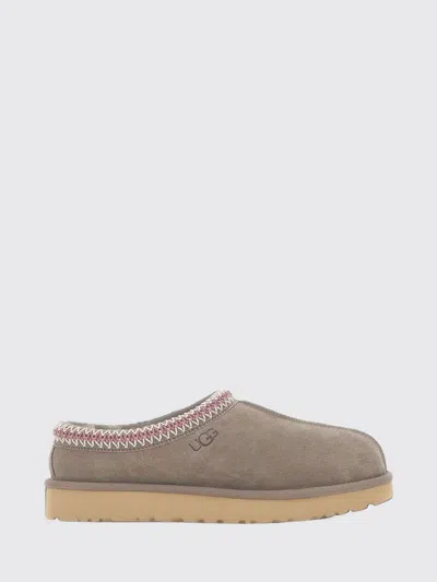 Ugg Tasman Ii Suede Sabot Mules With Wool Interior In Charcoal