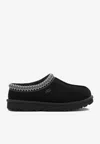 Ugg Tazz Platform Suede Braid Mules In Black