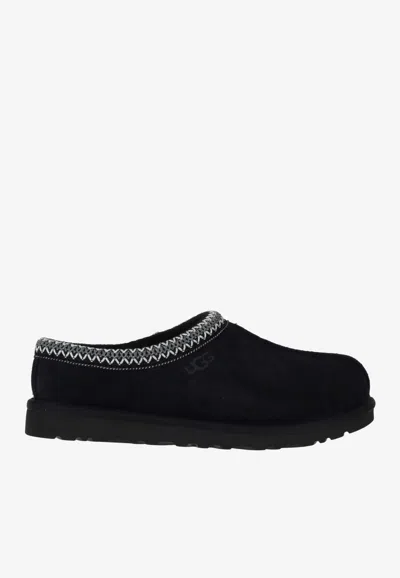 Ugg Tasman Ii 1174671-blk Slipper Men Black Suede Sheepskin Lined Slip-on Gug228