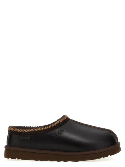 Ugg Tasman Leather Regenerate Flat Shoes In Brown
